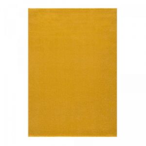 Tapis Salon Nossa Jaune 80x80 Rond Oeko Tex En Polypropylène Doux Et Soyeux