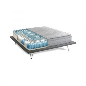 Talamo Italia - Dmora - Matelas carré et demi Dment, Matelas en mousse à mémoire de forme et ressorts ensachés, 100% Made in Italy, Anti-acarien et