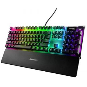 SteelSeries Apex Pro – Clavier de Gaming Mécanique – Switch à Technologie OmniPoint – Écran OLED Display – Agencement Américain QWERTY