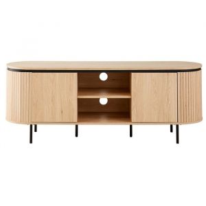 Calicosy Meuble TV 2 portes L150 cm - Effet bois clair