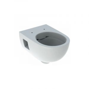 Geberit Cuvette WC suspendu Renova, semi-carénée, Rimfree, 53cm, Blanc