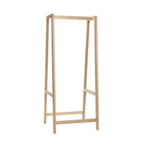 Portant &agrave; v&ecirc;tements en bois de ch&ecirc;ne naturel