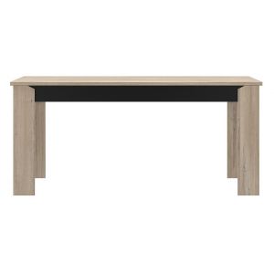 Calicosy DIAGONE Table rectangulaire - Décor chêne clair et noir - L 170 x H 77 x P 90 cm - Made in France - YORI DIAGONE