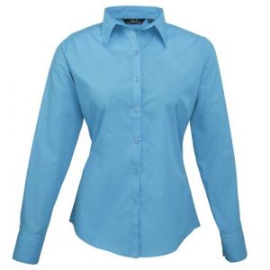 Image de Premier Chemisier à manches longues - Femme (52 FR) (Turquoise) - UTRW1090