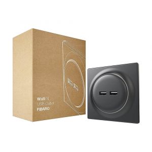 Image de Fibaro Walli N FGWU-021-8 Prise USB 2 x 5 V max 2,4 A Anthracite