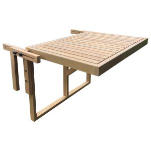 Happy Garden Table de balcon rabattable en acacia SUMBA