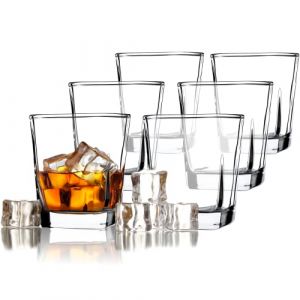Verre pour boissons, lot de 6 Verres, 250 ml, verres à jus, verres à eau robustes, verres à whisky, verres à limonade, Passe au lave-vaisselle - Kadax