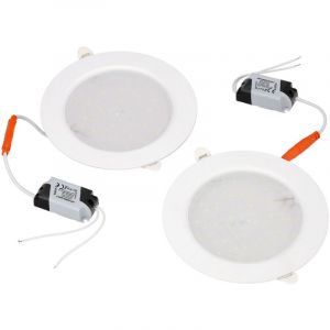 Luminaire de plafond LED encastré AURA PRIZMA 2x12W blanc 2700K | Lot de 2 pcs | 425.000.012 | HOROZ