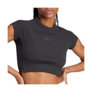 Adidas T-shirt crop femme Lounge Rib