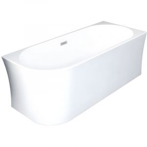 Baignoire d'angle - 228 L - 170 x 75 x 59 cm - Blanche - Acrylique - Angle droit - PONTICOLA
