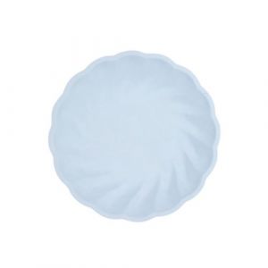 Amscan - Lot de 6 assiettes rondes Vert Decor, 18,8 cm, blue, Vaisselle de fête en matières premières Rapidement renouvelables, pour Les Anniversaires, Les barbecues, Les jubilés, etc.