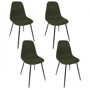 The home deco factory Chaise Atome Kaki - Lot De 4