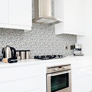 Sticker Mural Carrelage adhésif Cuisine Salle de Bain - 24 STICKERS CARRELAGES TERRAZZO CARLOFORT - 24stickers10x10cm