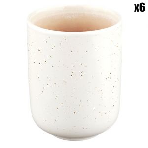 6 Mugs Oxygen rose poudre/beige - 30 cl