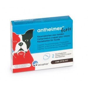 Ecuphar Anthelmex Forte comprim&eacute;s &agrave; croquer pour chien 2 comprim&eacute;s FIN DE STOCK