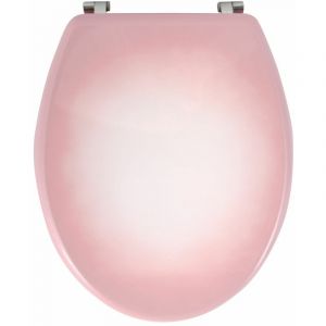 MSV Abattant wc Rose mdf - Charniènres Inox Rose