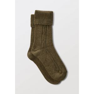 Le Bourget Paire de chaussettes torsad&eacute;es en laine et cachemire