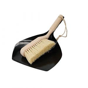 KitchenCraft Natural Elements - Pelle et Balayette Écologique, Bois de Hêtre et Plastique 100% Recyclé, 33 x 21,5cm