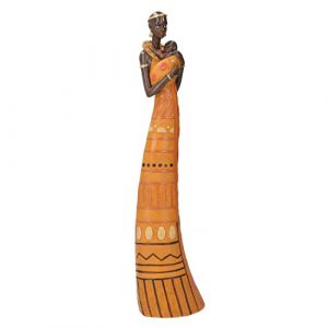 Vacchetti Statue en céramique pour Femme Afrique, Multicolore, Taille Moyenne