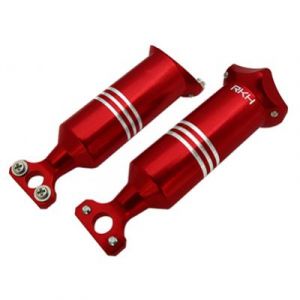 Supports de patins d'atterrissage alu rouge Pod 250 - Rakon Heli