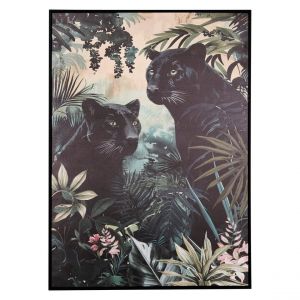 Toile imprimée encadrée Lacey vert