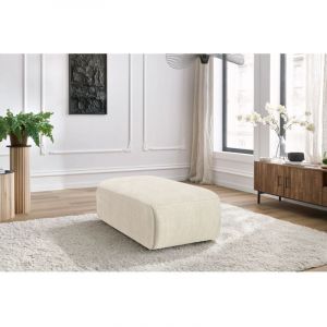 Bobochic Fauteuil & pouf Pouf petit jeanne tissu velours Beige - Beige