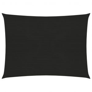 VidaXL Voile d'ombrage 160 g/m² Noir 5x6 m PEHD
