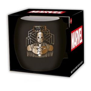 Stor Mug MARVEL Captain america céramique 380 ml noir et blanc