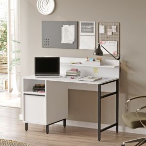 Bureau Fajaarire 120 x 60 x 100 cm blanc noir