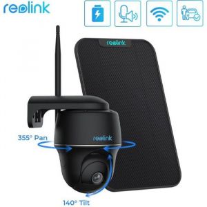 Image de Reolink Camera Surveillance Solaire Exterieur Sans Fil 4M Caméra IP WiFi 2,4/5GHz,PT,Vision Nocturne, Argus PT+Panneau Solaire Noir