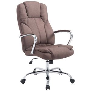 Image de CLP Fauteuil de bureau XXL Xanthos en Tissu capacité de charge 210 kg, Marron