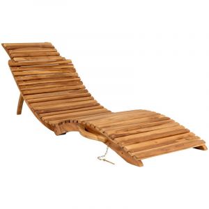 Image de Chaise longue pliable en teck ARRIETA