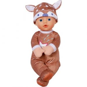 Zapf Creation BABY born pour bébés Sleepy Deer, poupée Douce de 30 cm en Tissu avec Un Bonnet modèle cerf avec hochet intégré pour Nouveau-né, 836552
