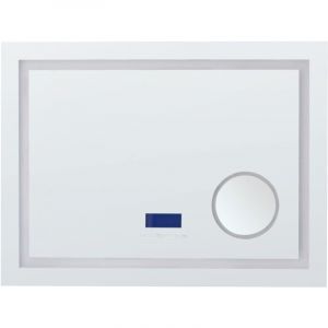 Beliani Miroir mural LED Bluetooth 60 x 80 cm argenté THAIX