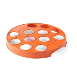Hendi Porte-verres &agrave; bi&egrave;re BarUp, support type plateau rond pour 12 verres avec trous de 55 mm, ABS, ⌀315x(H) 35mm, orange