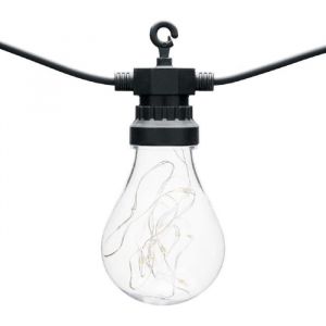 Lotti Guirlande lumineuse guinguette d'&eacute;t&eacute; Party Light - 10,5 m - 20 ampoules goutte A67 - &Oslash; 67 mm - Blanc chaud - 200 micro-Led