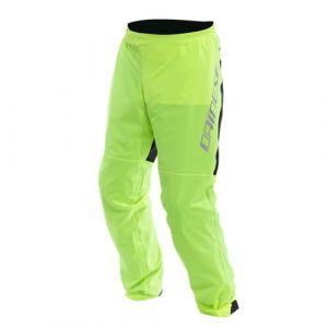 Dainese Ultralight Rain Pants, Pantalon de Pluie Imperm&eacute;able et Coupe-Vent, Ultra L&eacute;ger, Pliable, pour les Motos, pour Hommes et Femmes, Jaune Fluo, XL