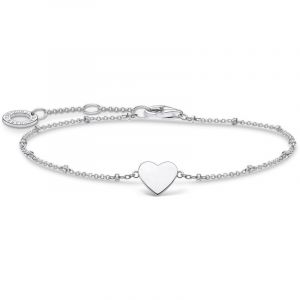 Thomas Sabo Bracelet c?ur vec perles argent Argent sterling 925 Gris