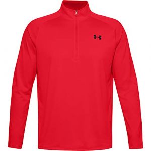 Under Armour Haut &agrave; manches longues et &frac12; zip UA Tech pour homme Red - Taille MD