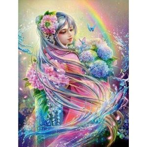 Broderie diamant : Femme Fantaisie - sans chassis en bois