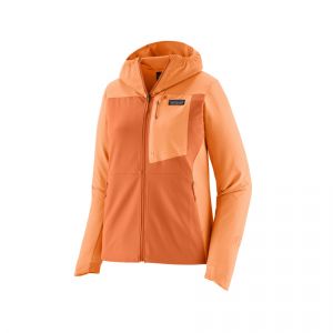 Patagonia Polaire à capuche R1 CrossStrata orange femme - XS