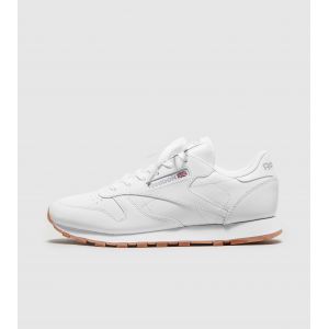 Image de Reebok Cl LTHR, Sneaker Bas du Cou Femme, Blanc (White/Gum), 37.5 EU