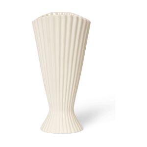 Ferm Living Vase en grès blanc cassé 23cm Fountain