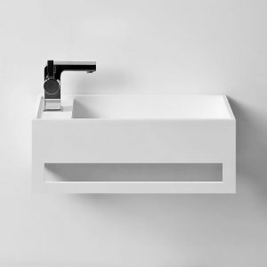 EASY 40 DROITE - Lave-mains suspendu en Solid Surface 40 x 25 x 20(h) cm