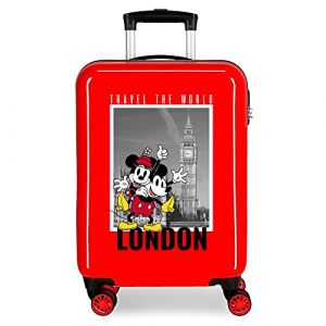 Disney. Valise cabine Mickey et Minnie London 55 cm rouge, rigide