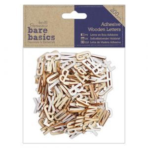 Lettres en bois adhésives - 2 cm - 200 pcs