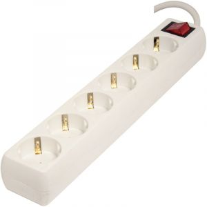 Chacon Multiprise 6x16 A + interrupteur - 3 m - Blanc