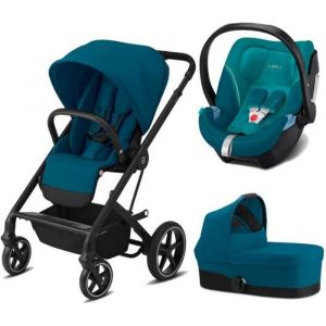 Image de Cybex Poussette TRIO Balios S Lux BLK ATON 5 Nacelle S River Blue