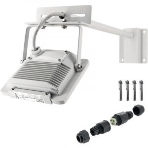 Eclairage enseigne - Projecteurs led 20W extérieur pour Façades magasin - Support Inclinable - bras déporté - Blanc