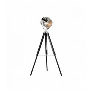 Endon Lampadaire Nautical, nickel poli et noir mat